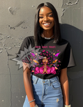 Pink Brushstroke Black Woman Christian Png, Pray Wait Trust Png, God Has a Plan Sublimation, dtf , Afro Woman Religious Png, Faith Shirt Png