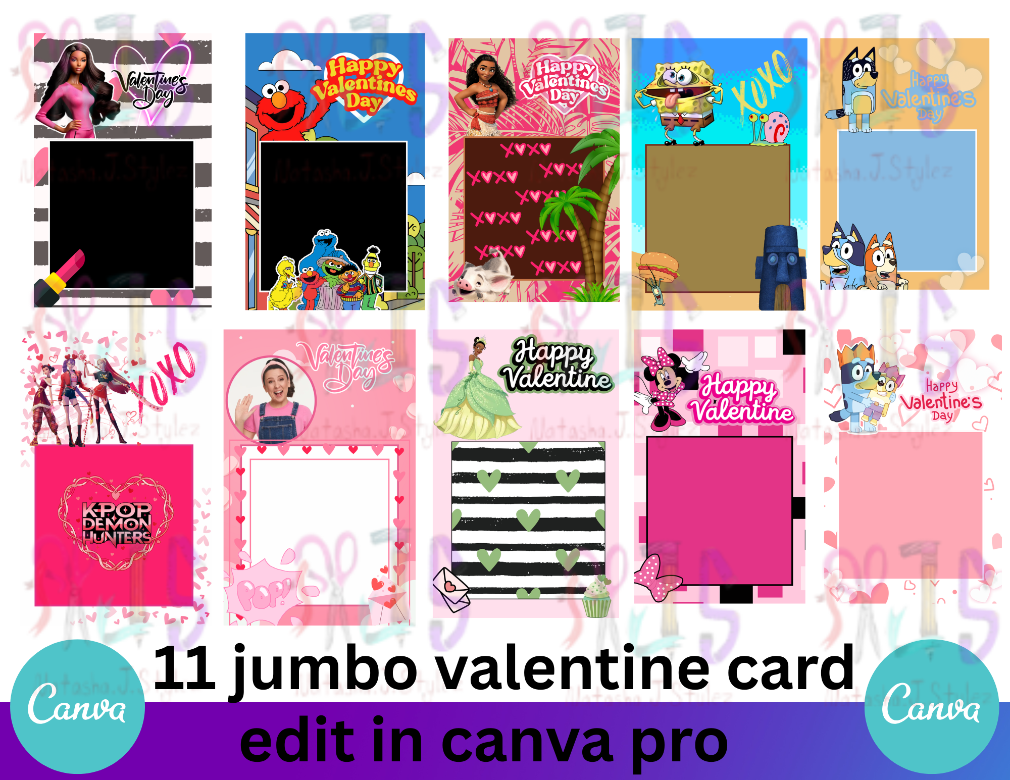 11 Jumbo valentines Card Template