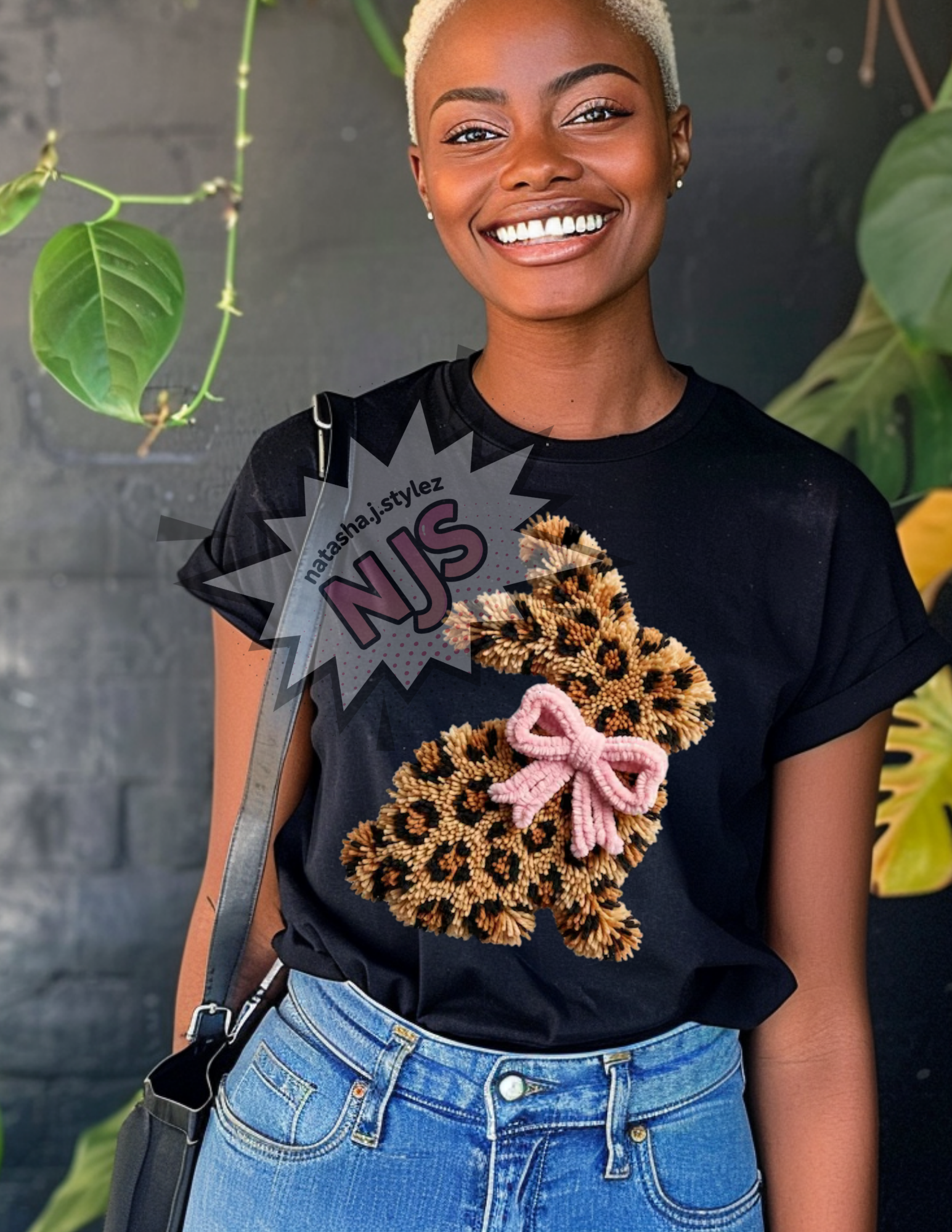 Leopard Easter Bunny Png, Faux Yarn Coquette Bow Spring Sublimation, dtf Design, Trending Digital Download