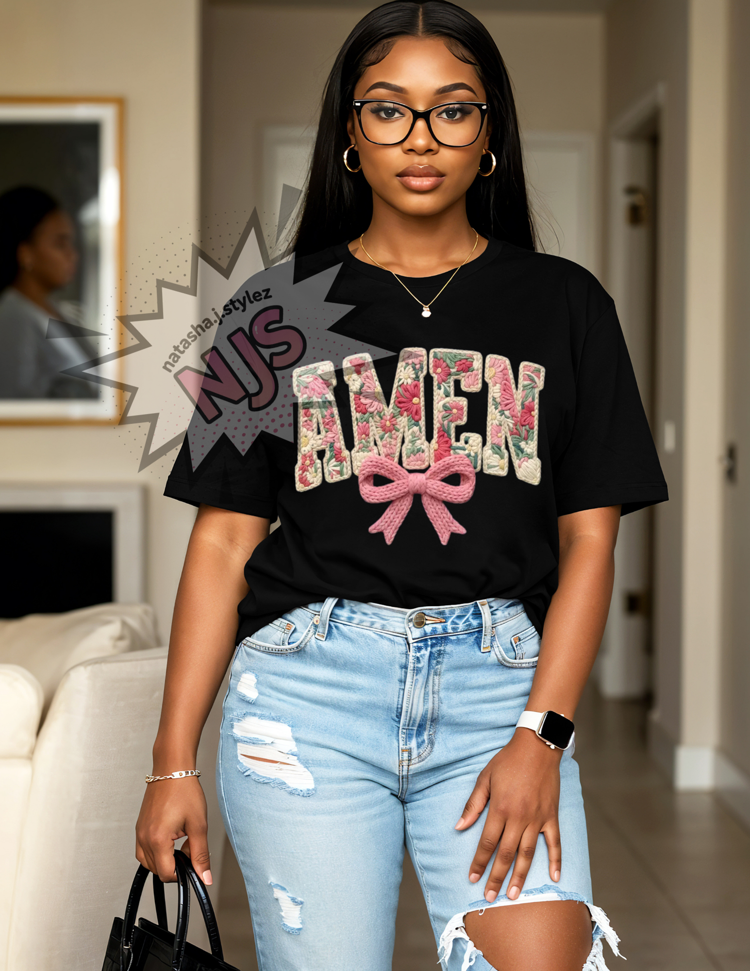 Amen yarn faux illusion png dtf,sublimation