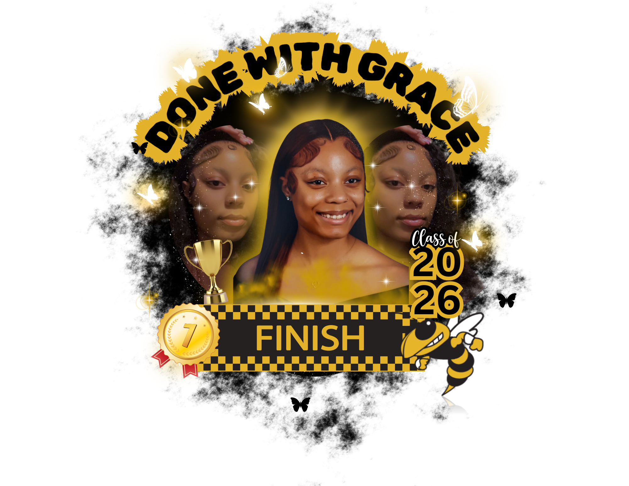 3 Done with grace 2026 graduate canva pro editable download