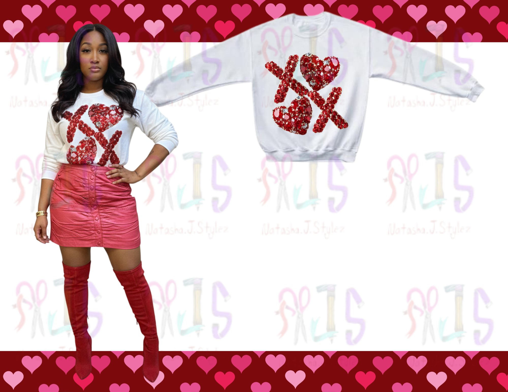 DIAMOND ILLUSION VALENTINES PNG SVG