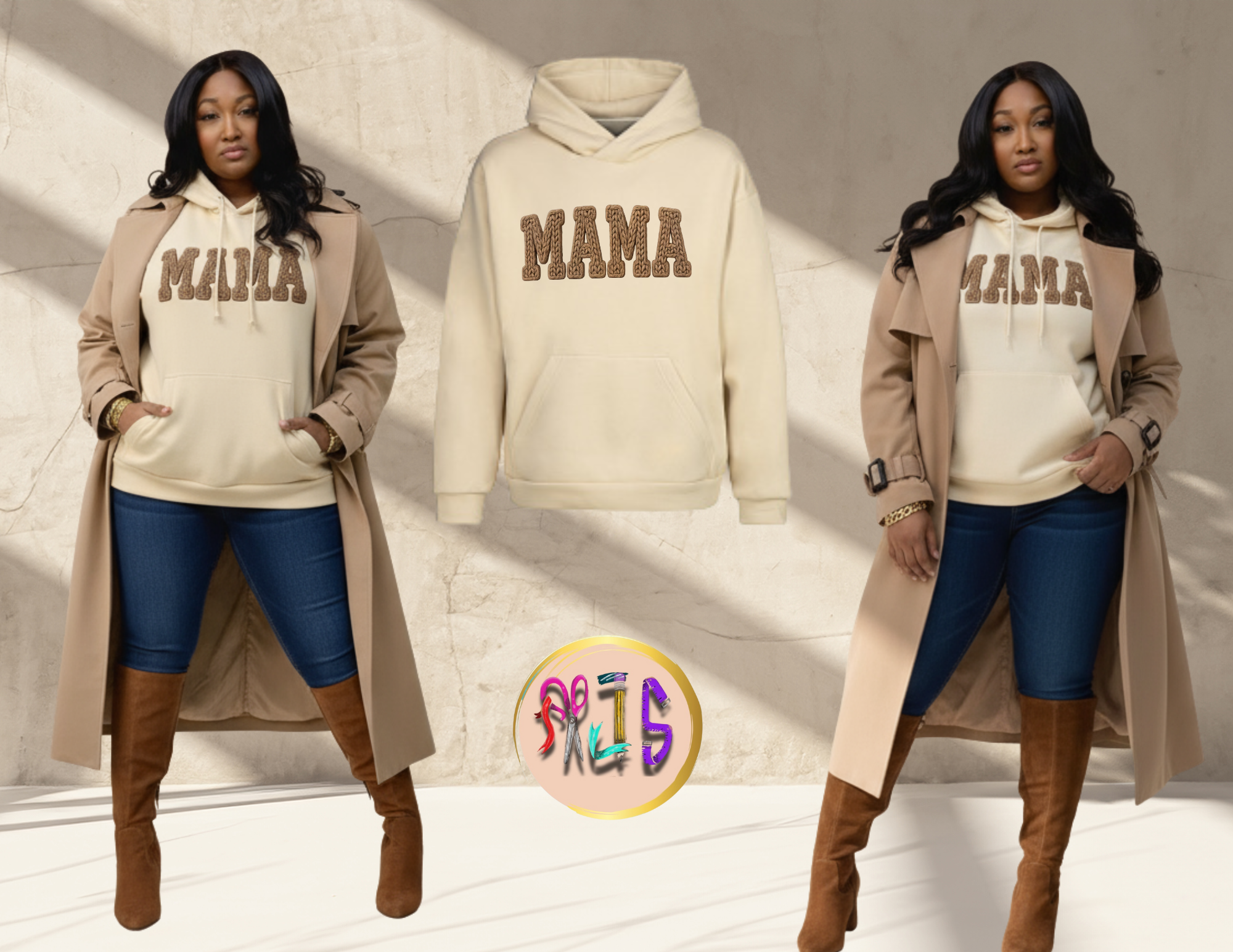 MAMA YARN ILLUSION HOODIE