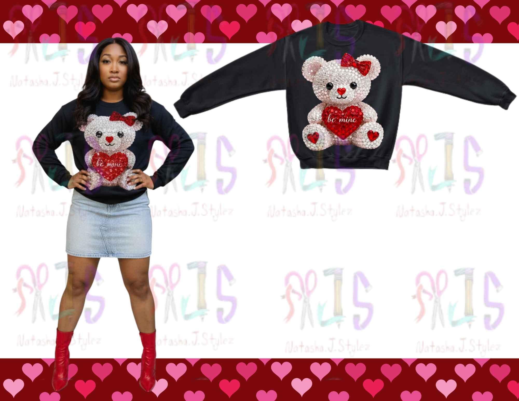 DIAMOND ILLUSION VALENTINES PNG SVG