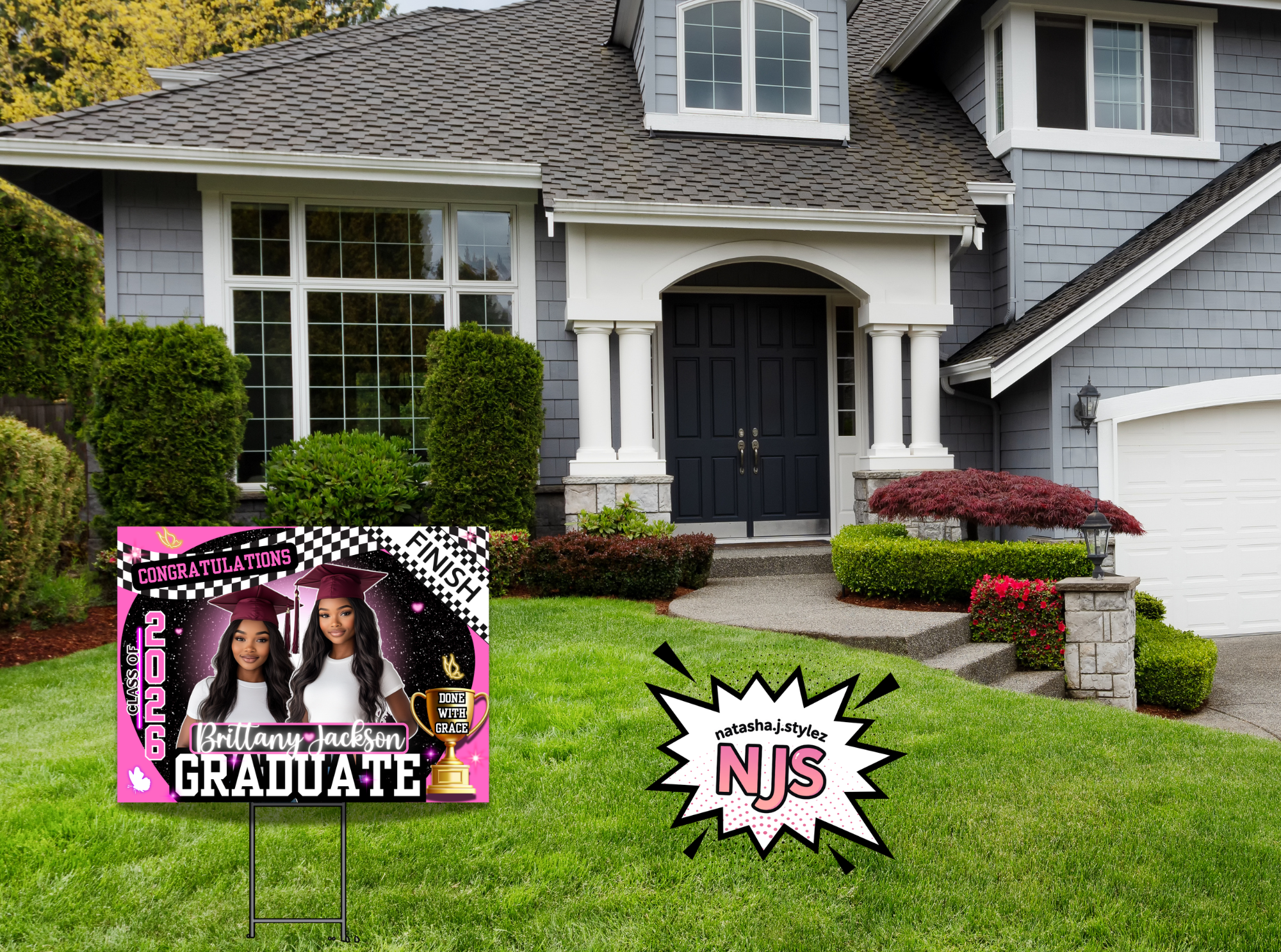 8 2026 YARD GRAD SIGN'S TEMPLATES EDIT IN CANVA