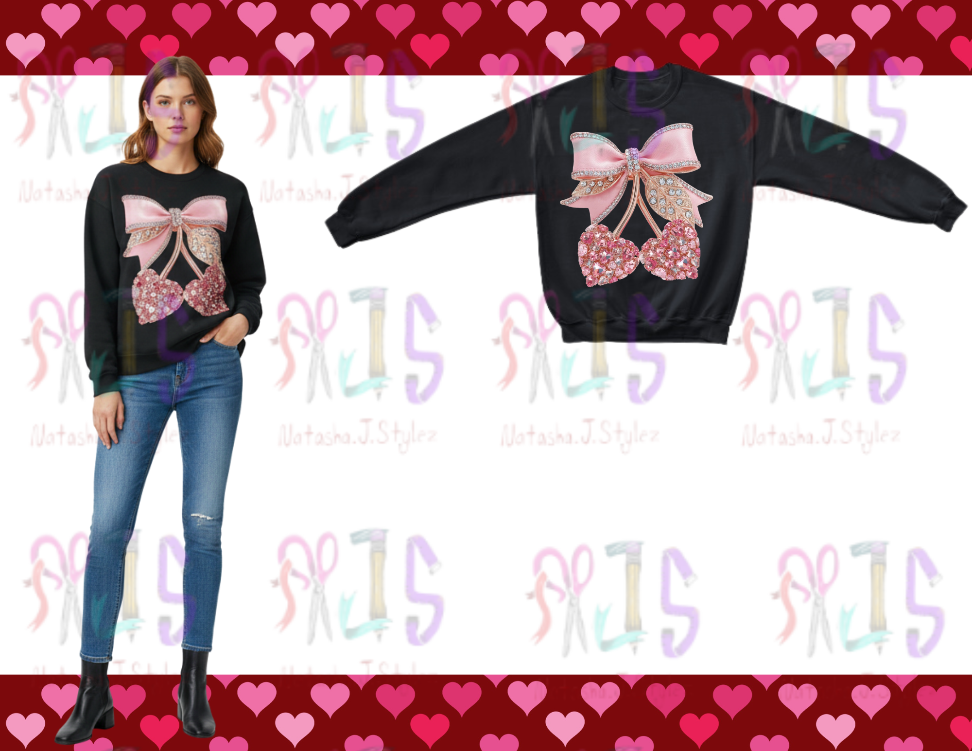 DIAMOND ILLUSION VALENTINES PNG SVG