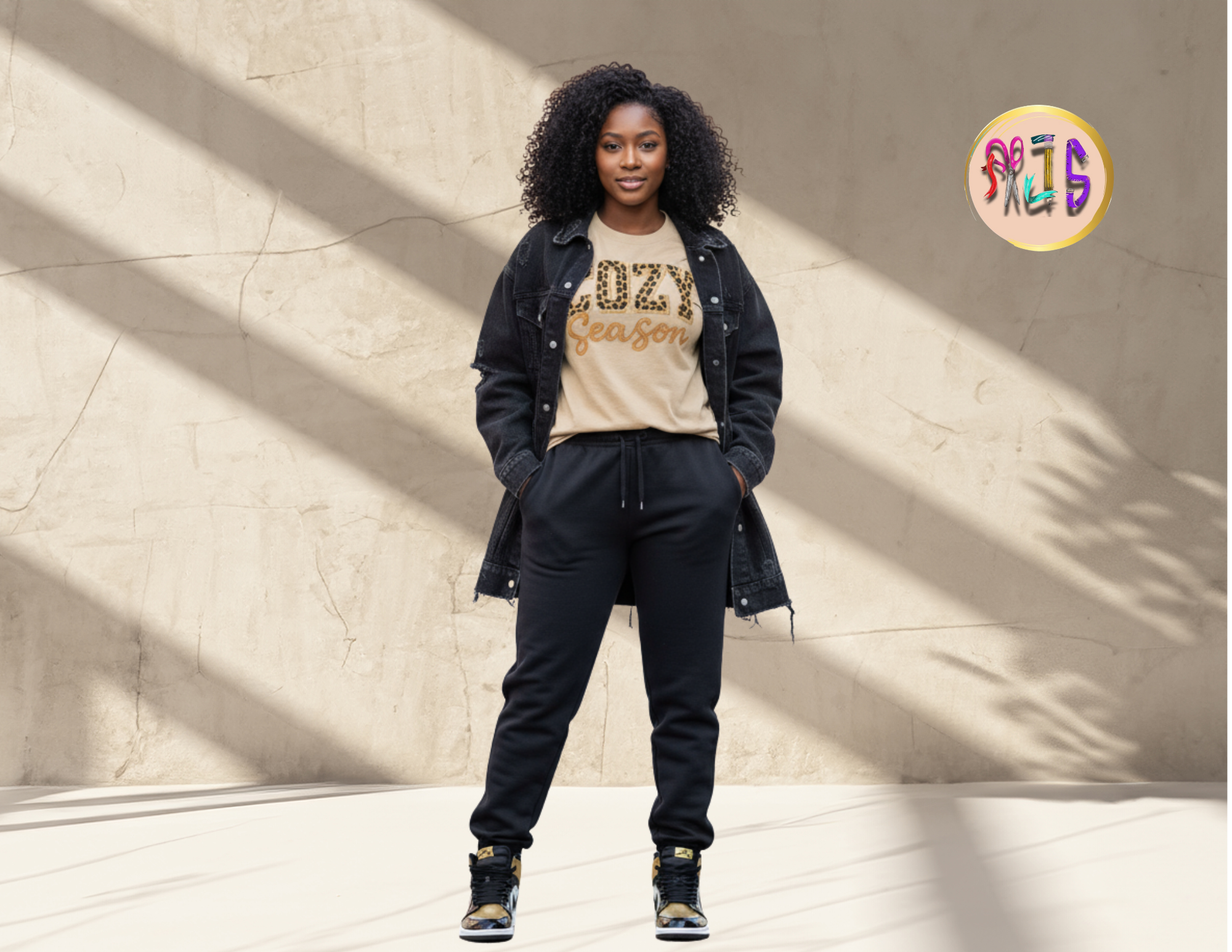 COZEY SEASON LEOPARD PRINT T-SHIRT