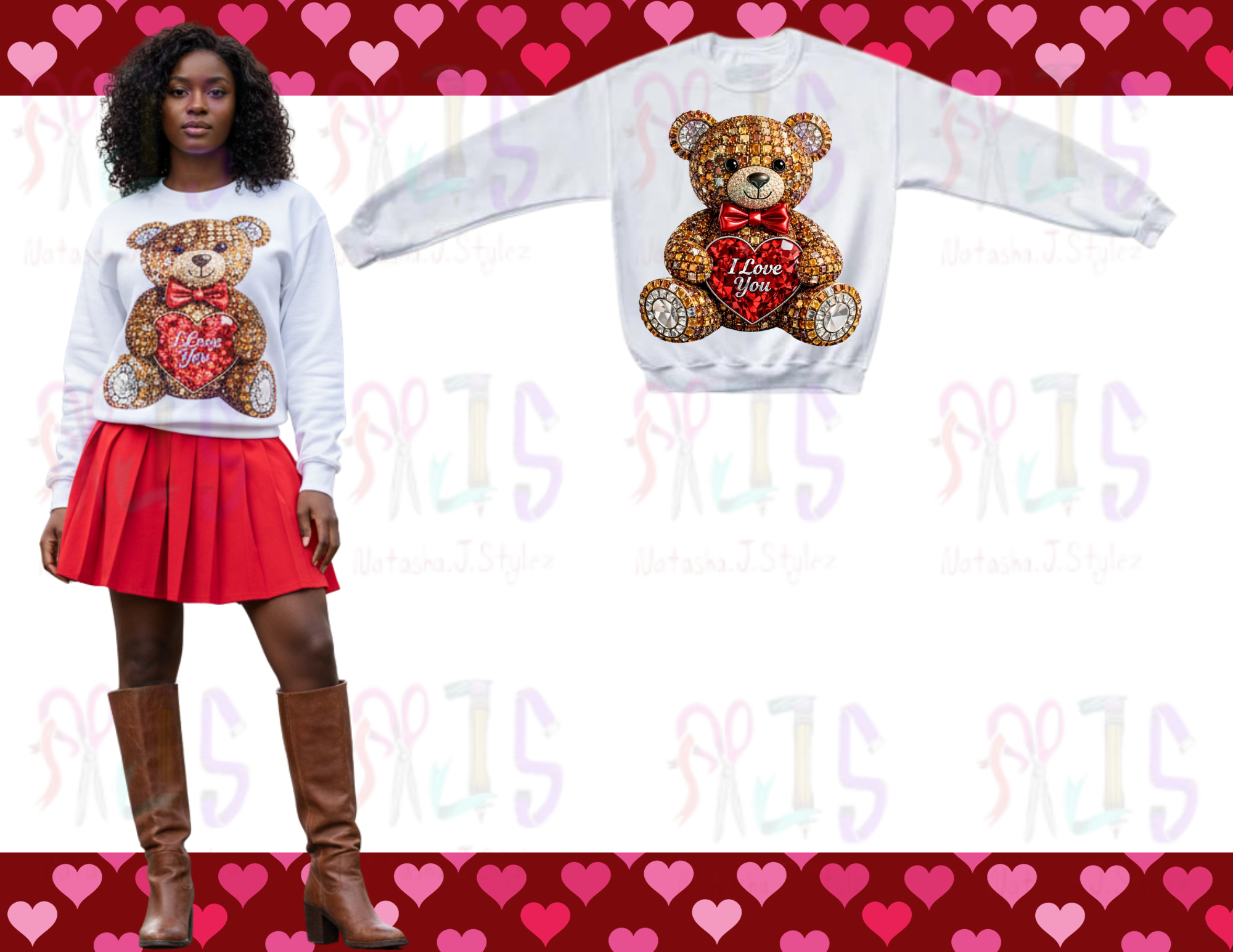 DIAMOND ILLUSION VALENTINES PNG SVG