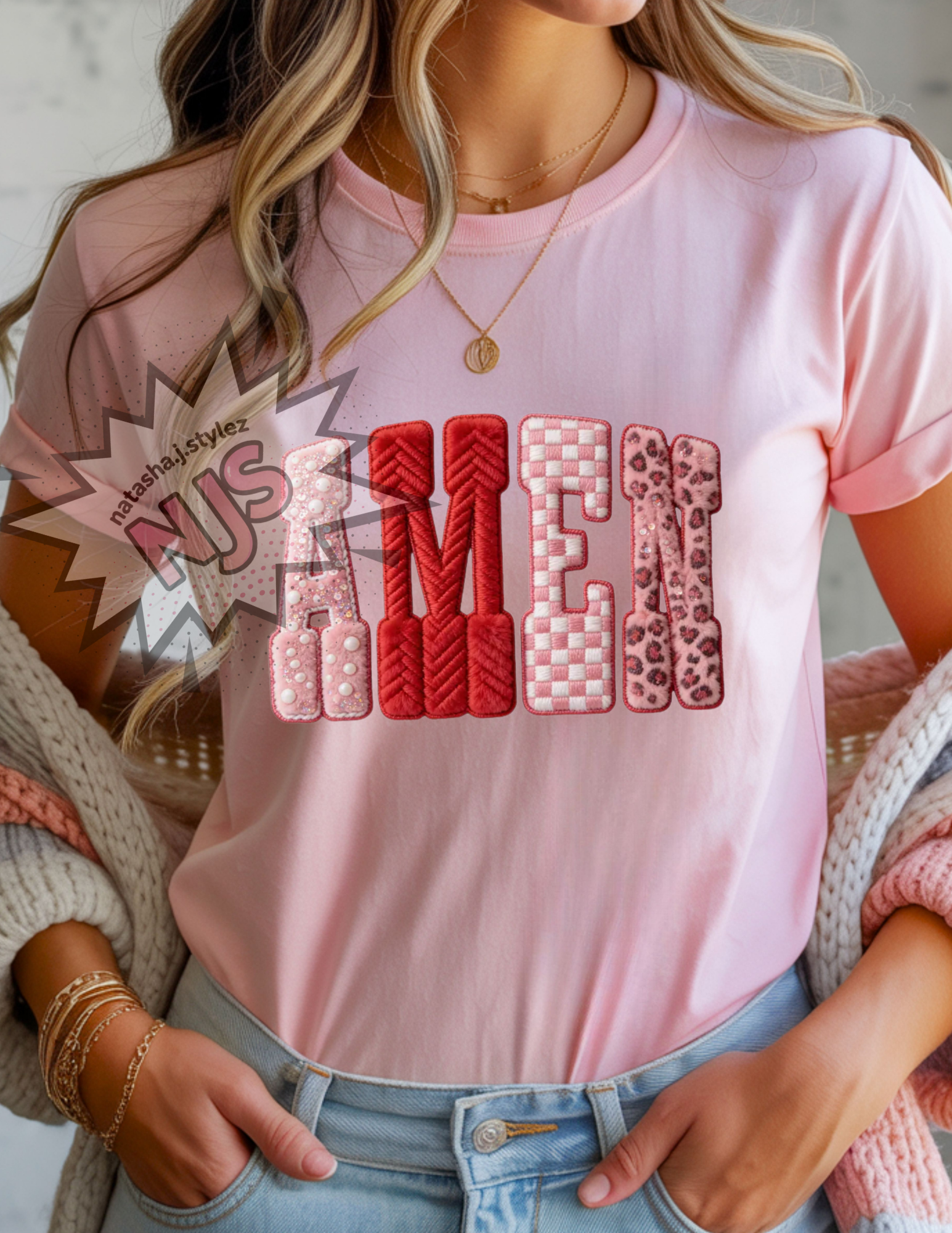 Amen red and pink png  Polka Dot  Png, Girly Religious Sublimation, dtf download