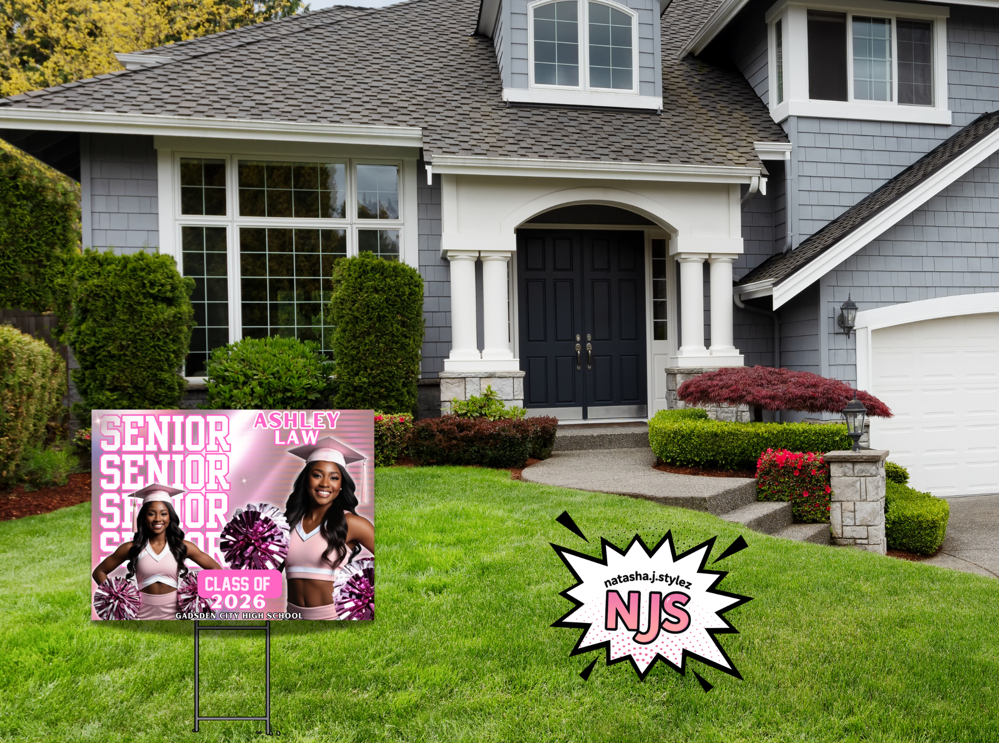 8 2026 YARD GRAD SIGN'S TEMPLATES EDIT IN CANVA