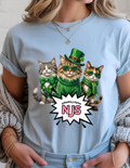 Happy St Patricks Day cats PNG, Shamrock Lucky Sublimation Design, Faux Yarn Digital Download