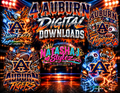 4 Auburn shirt or bag digital downloads, dtf, sublimation.
