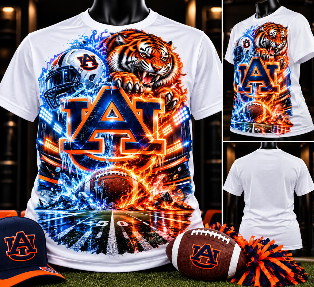 4 Auburn shirt or bag digital downloads, dtf, sublimation.
