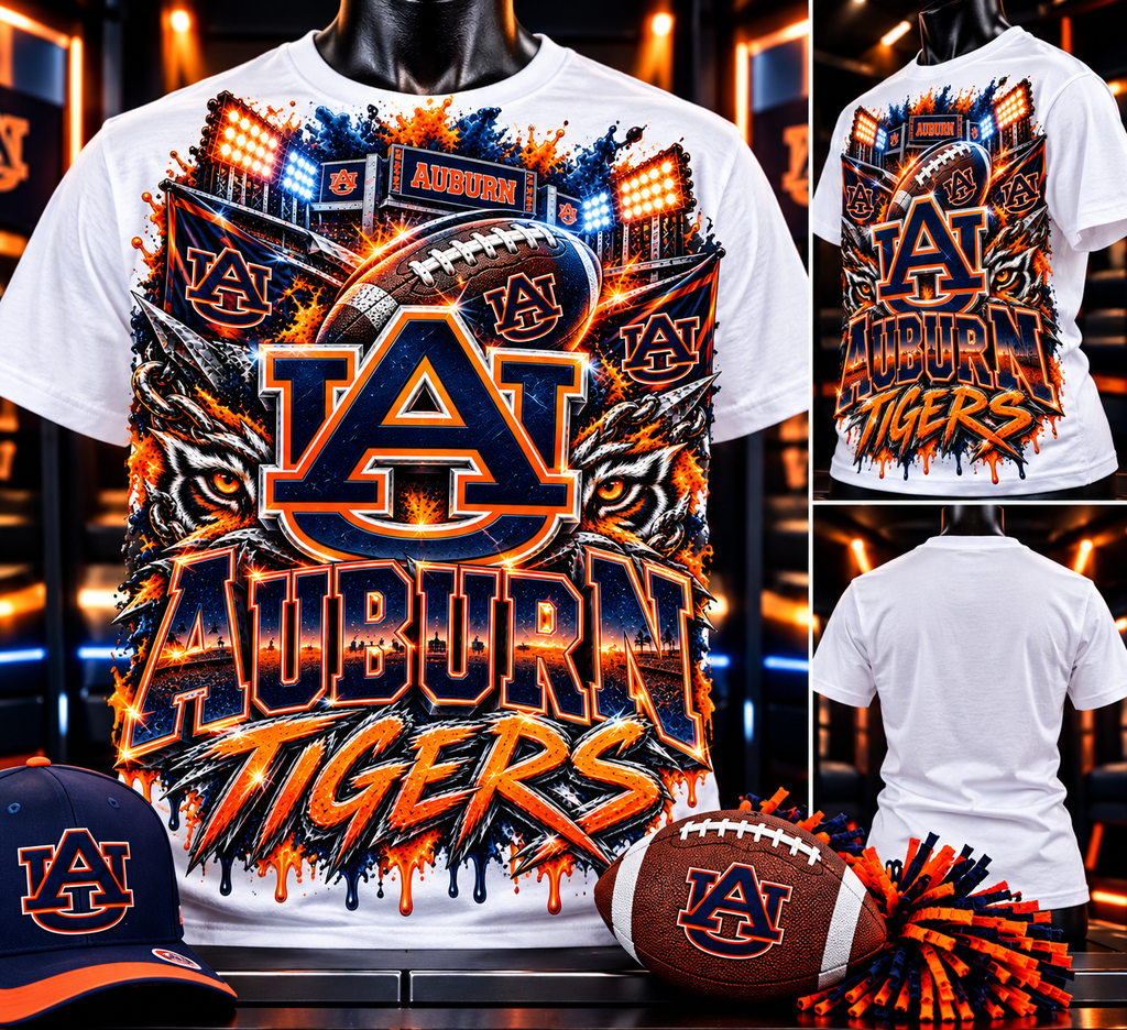 4 Auburn shirt or bag digital downloads, dtf, sublimation.