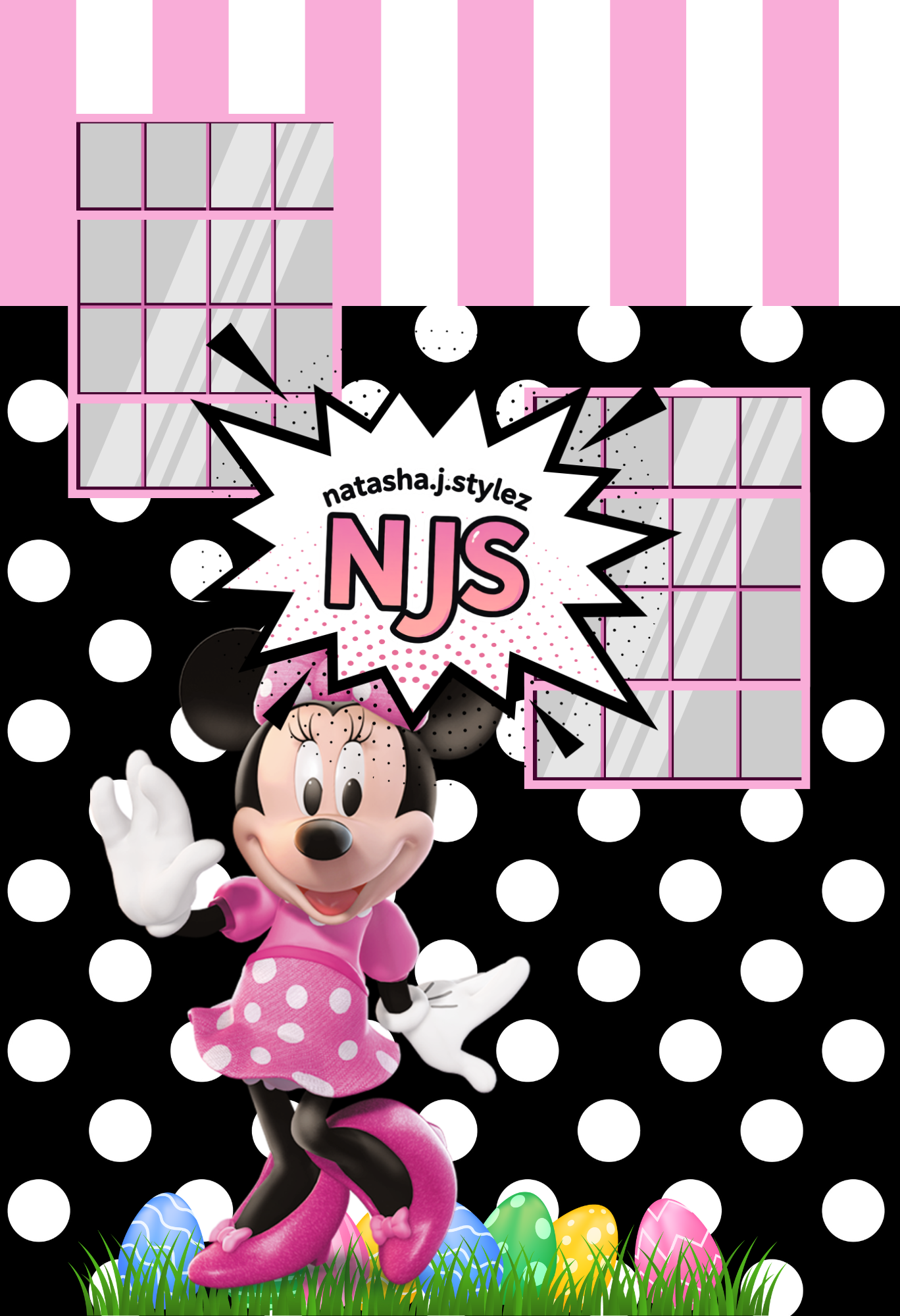 MINNIE  EASTER BOX TEMPLATE EDIT IN CANVA