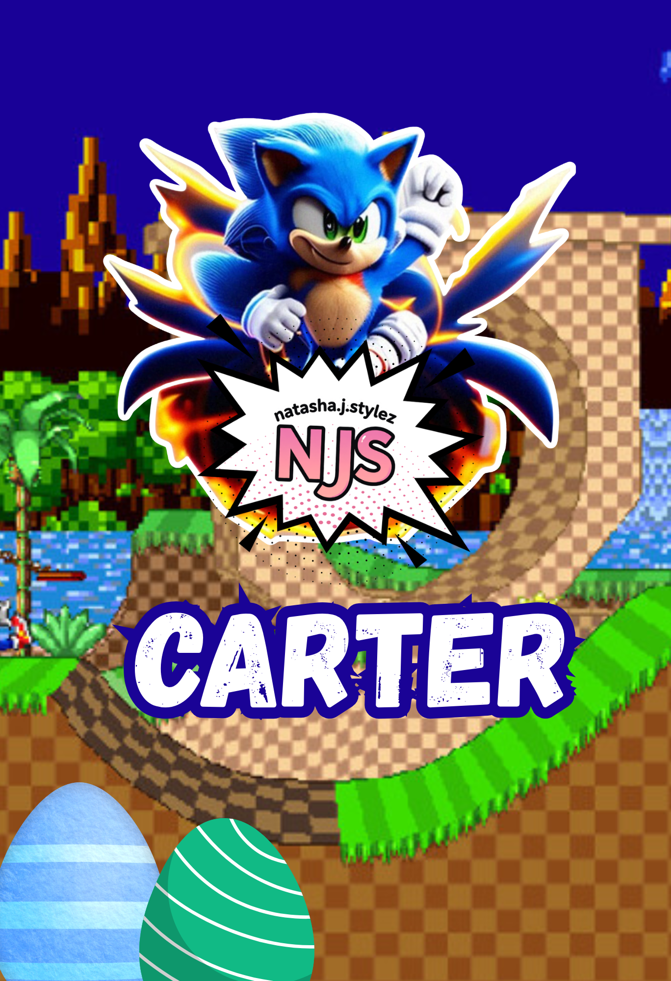 SONIC EASTER BOX TEMPLATE EDIT IN CANVA