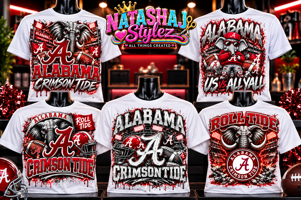 6 Crimson Tide digital download , dtf ,sublimation, shirts ,bags and more