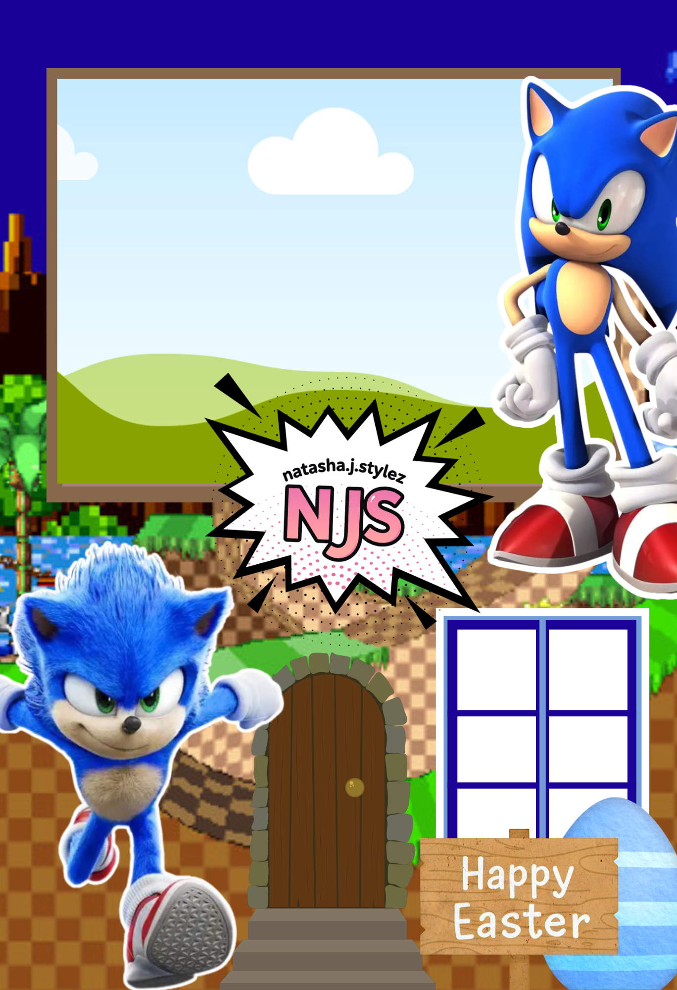 SONIC EASTER BOX TEMPLATE EDIT IN CANVA