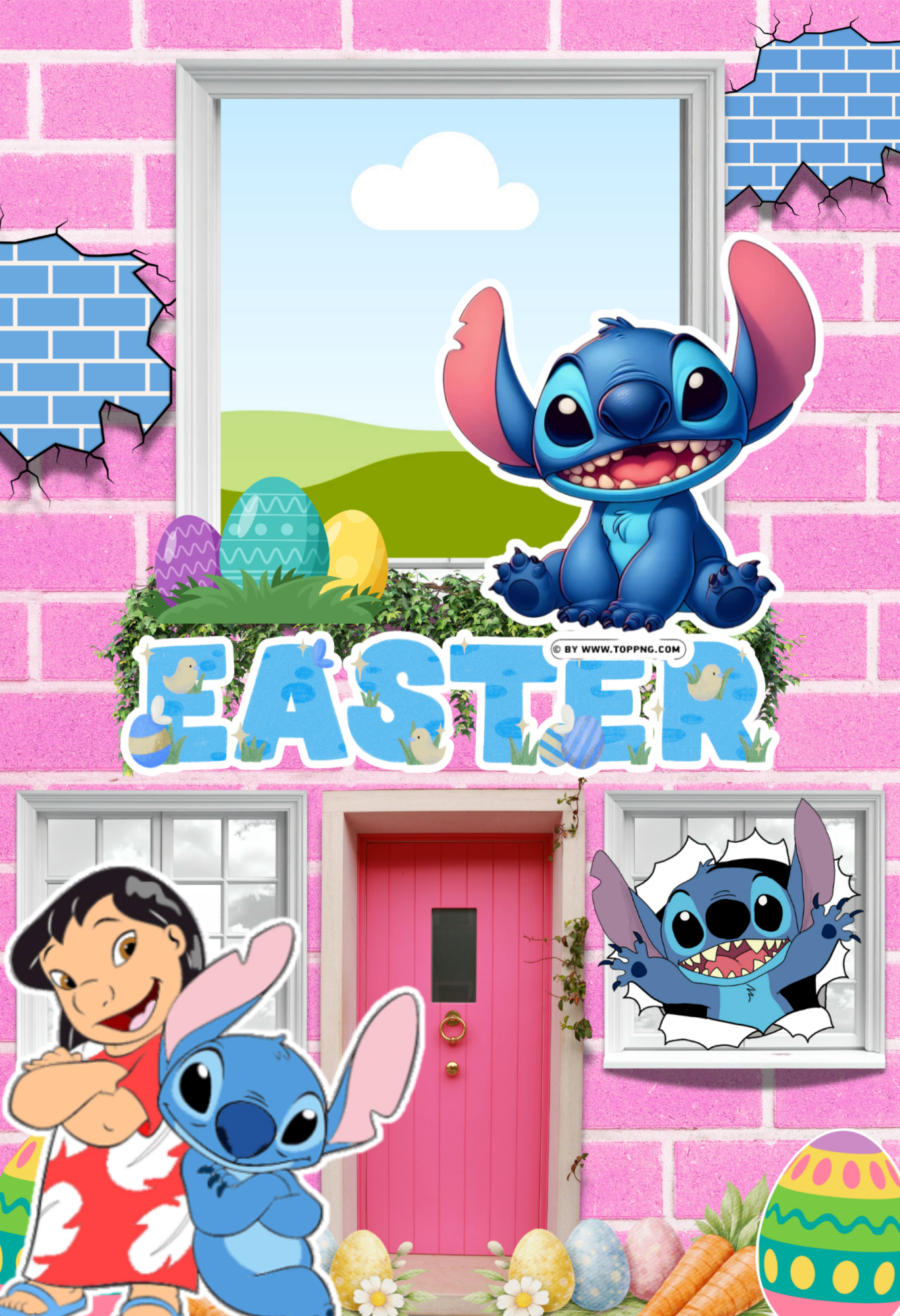 STITCH EASTER HOUSE BOX EDIT IN CANVA