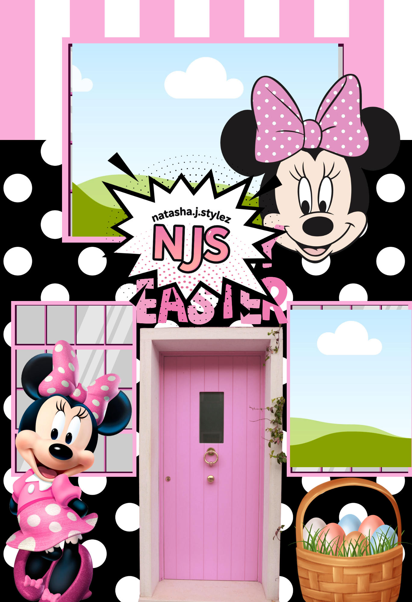 MINNIE  EASTER BOX TEMPLATE EDIT IN CANVA