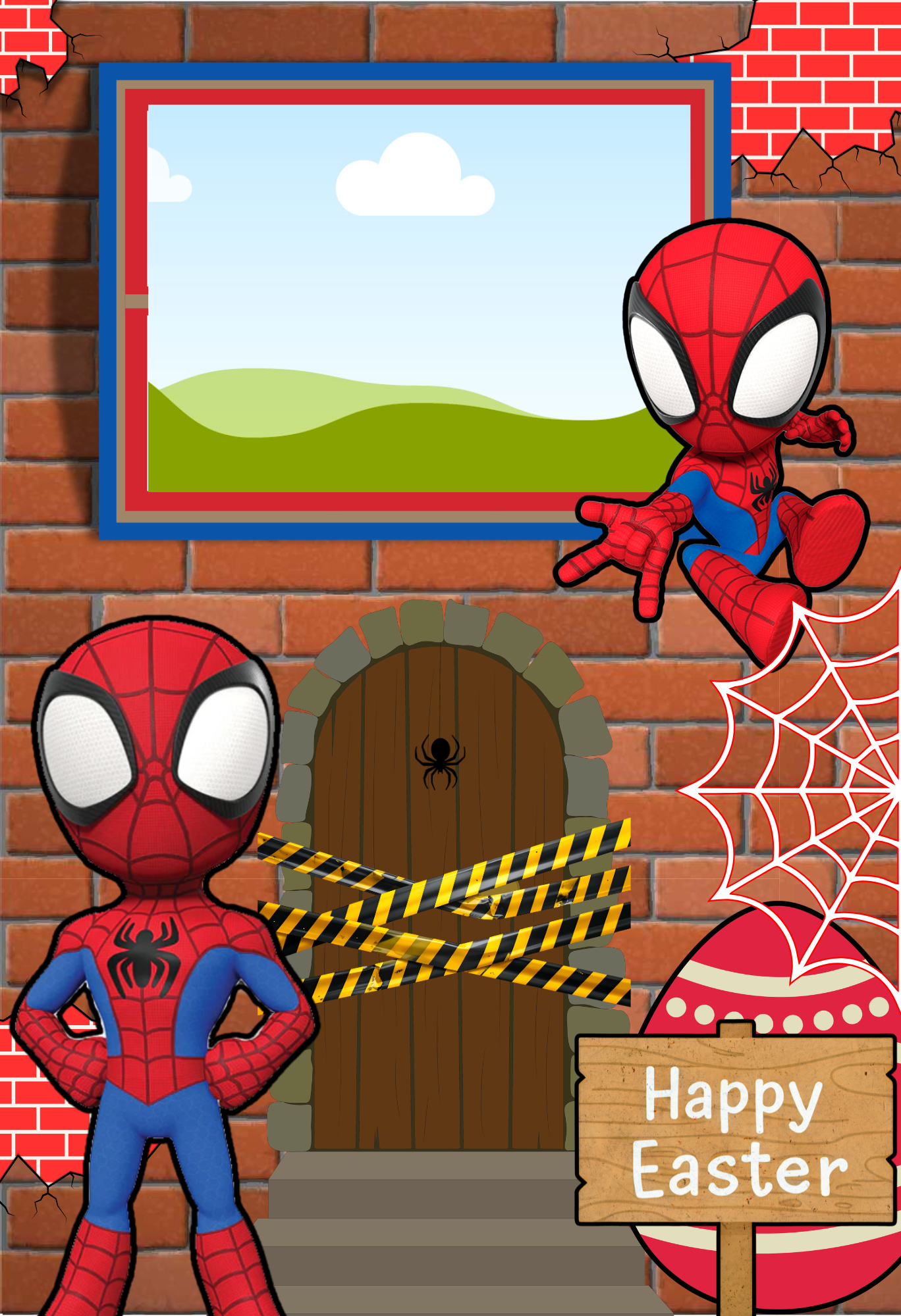 SPIDEY EASTER BOX TEMPLATE EDIT IN CANVA