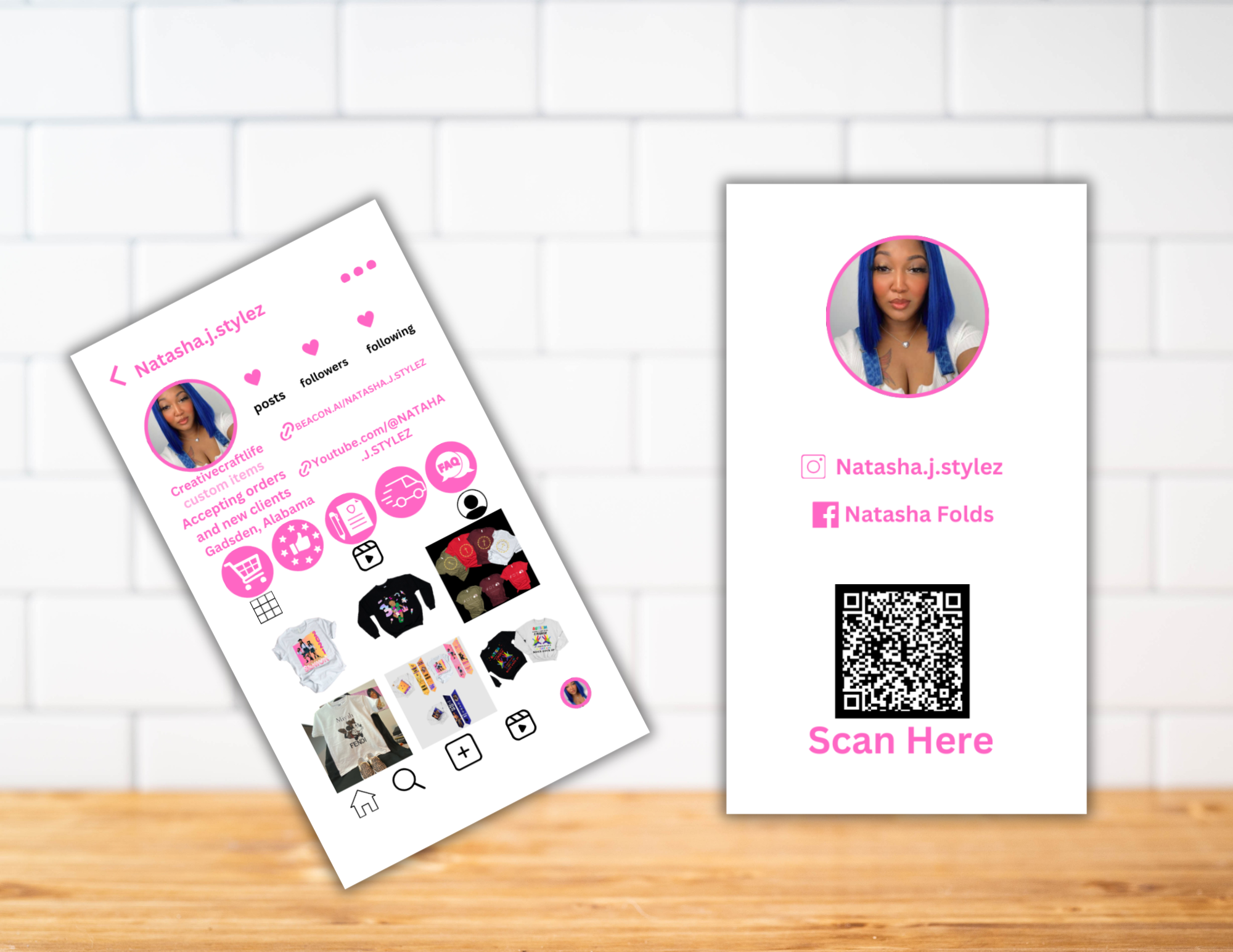 INSTAGRAM BUSINESS CARD TEMPLATE CANVA DOWNLOAD
