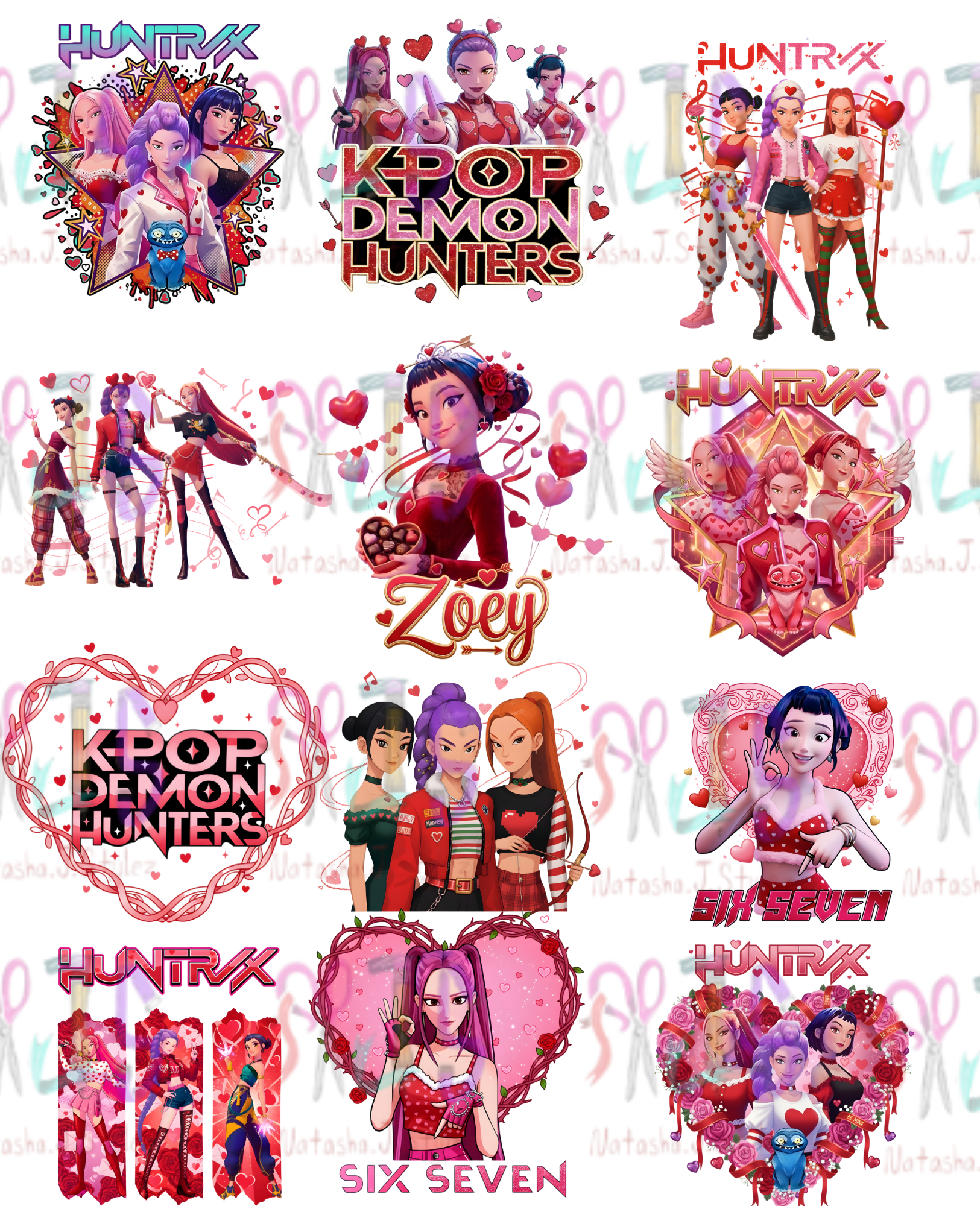 30 K POP DEMON HUNTER VALENTINES DAY PNG