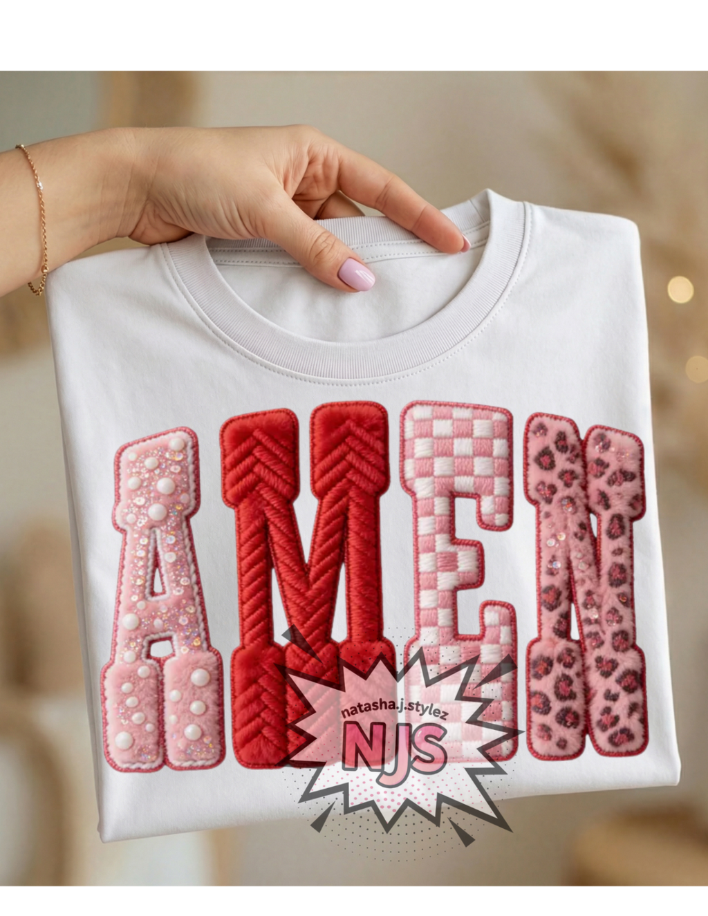 Amen red and pink png  Polka Dot  Png, Girly Religious Sublimation, dtf download