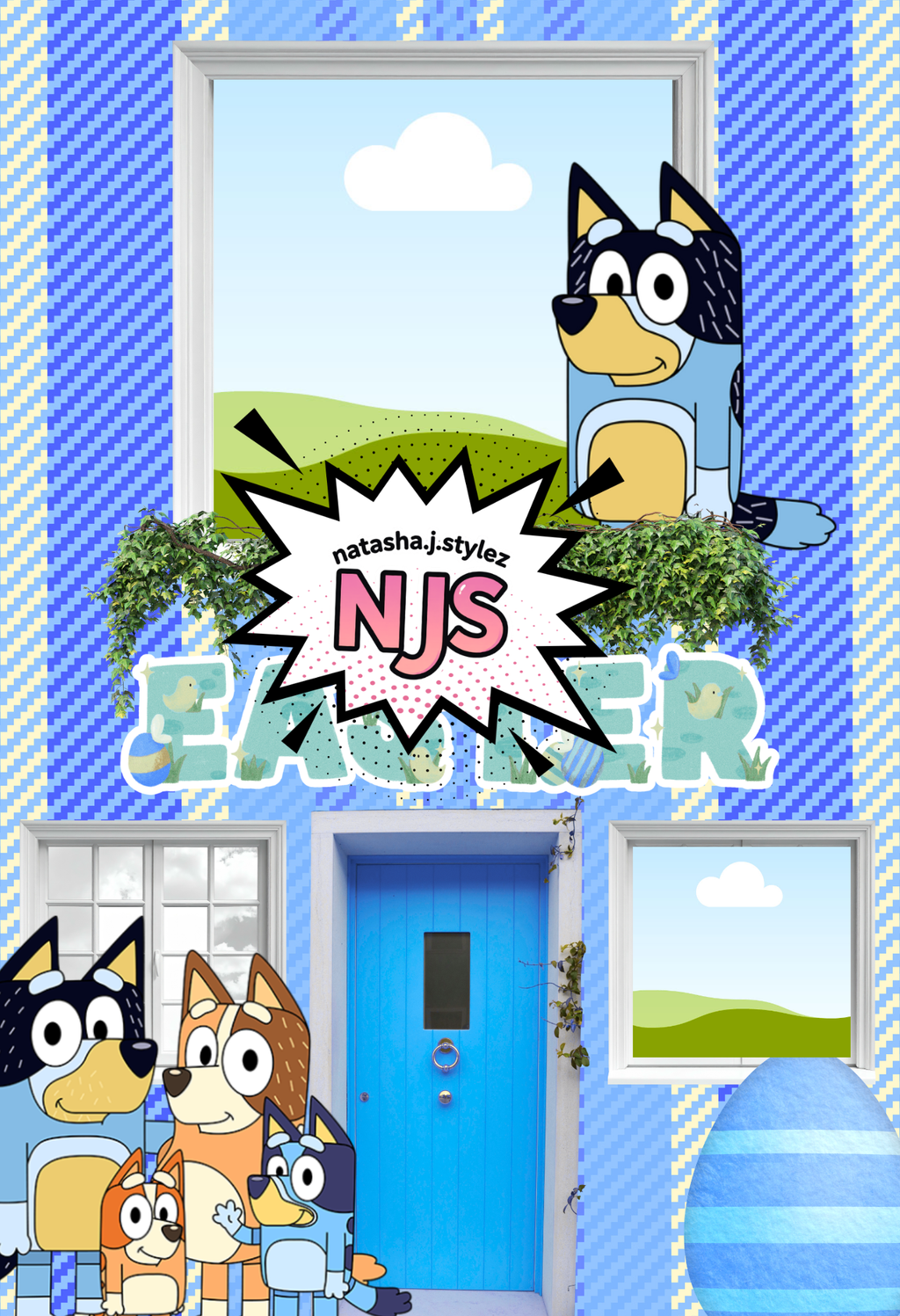 2 BLUEY EASTER TEMPLATES EDIT IN CANVA