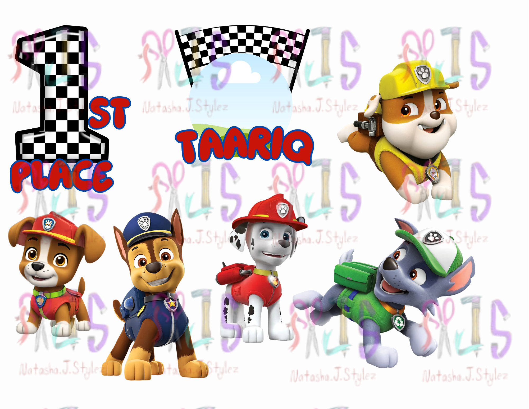 9 Paw patrol and friends Canva editable downloads