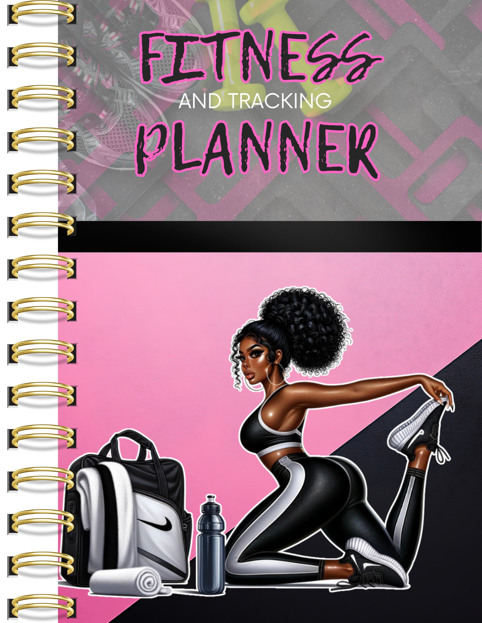 FITNESS AND TRACKING PLANNER PNG ,SVG DIGITAL DOWNLOAD