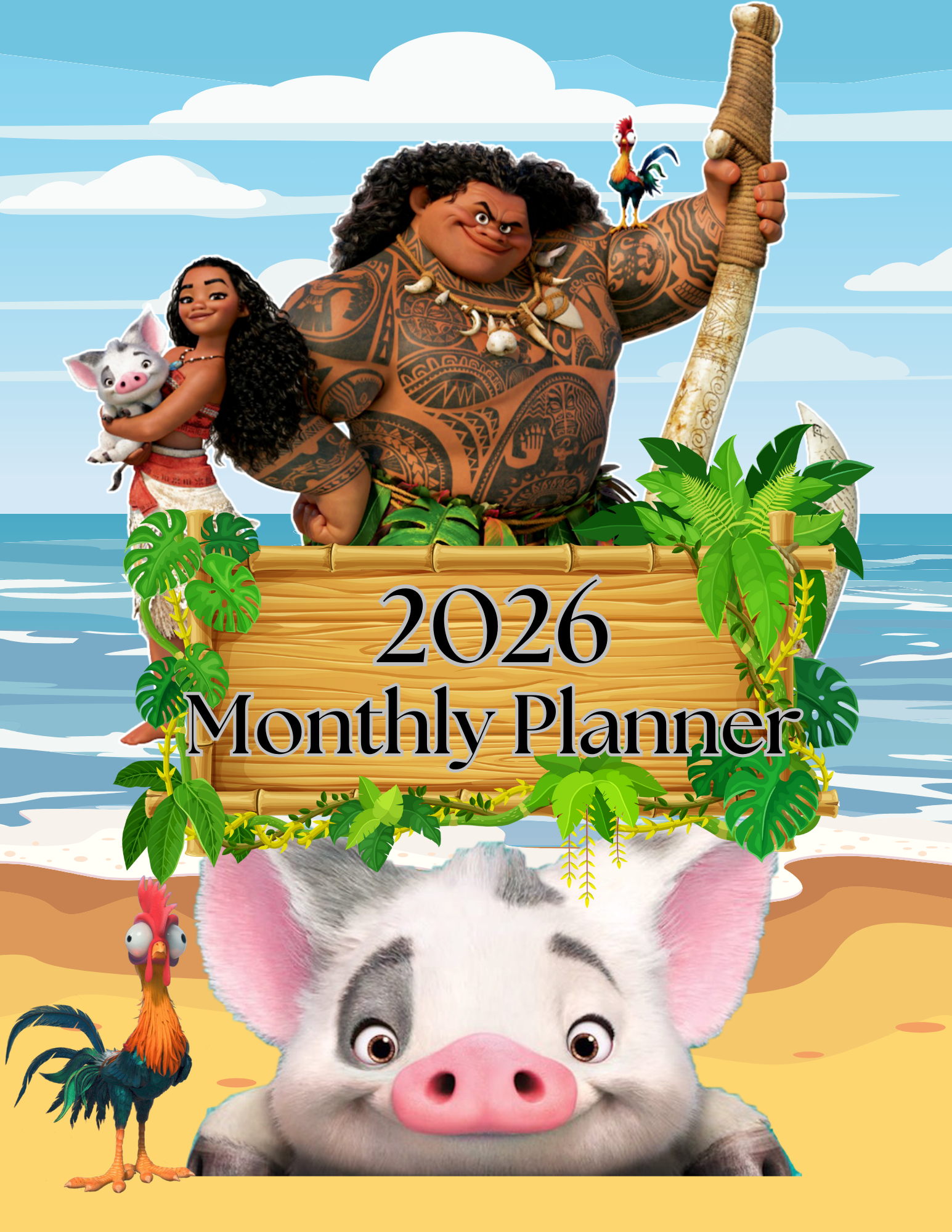 2 PLANNER BUNDLE  KITTY/ISLAND GIRL 2026