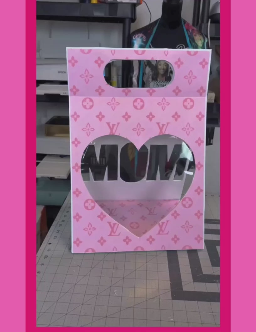 MOM FLOWER BOX HOLDER WITH HANDLE