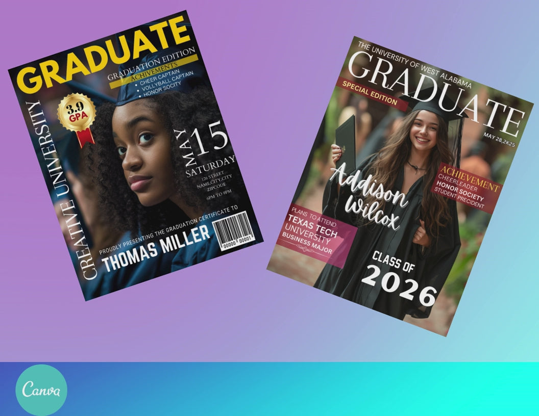 2026 GRAD MAGAZINE EDIT IN CANVA