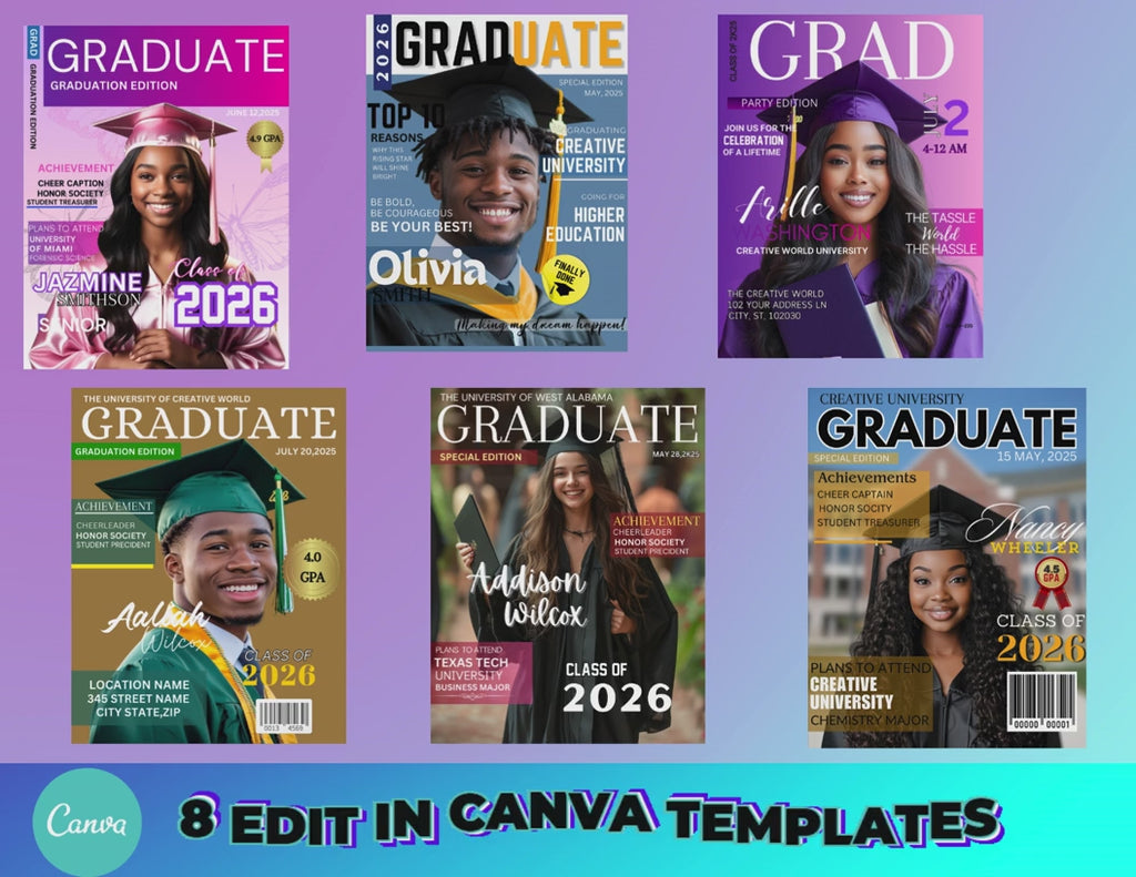 2026 GRAD MAGAZINE EDIT IN CANVA